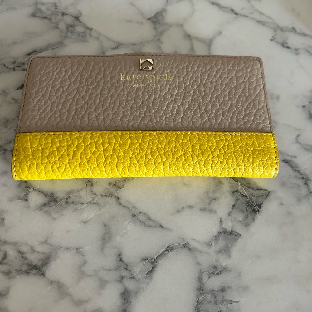 Kate Spade Yellow and Brown Wallet